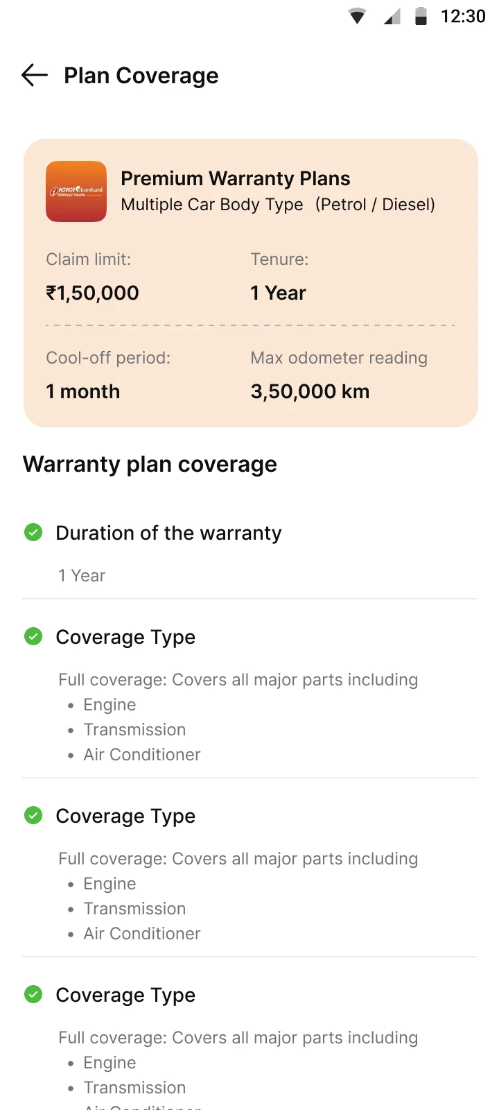 Premium coverage. The same structure for premium plans.