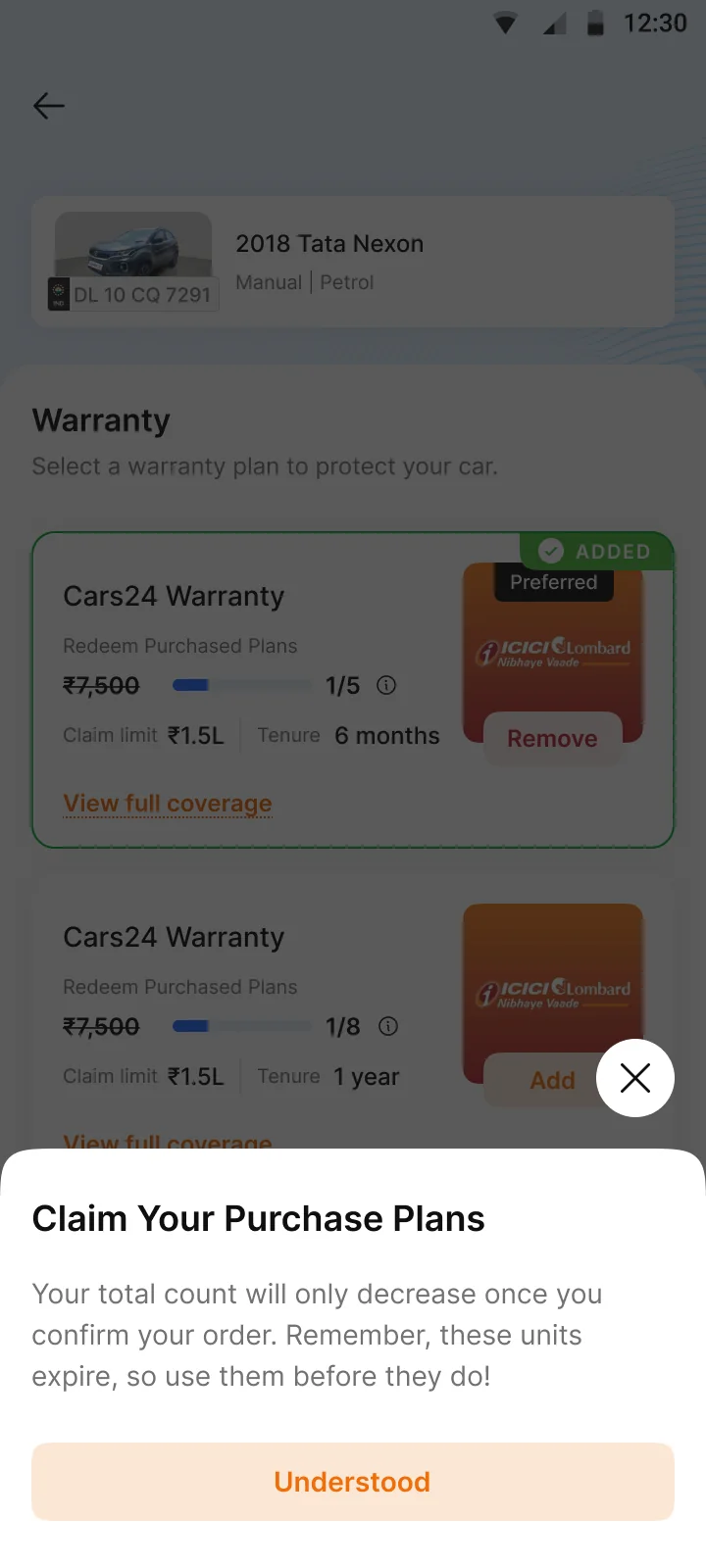 How claiming works. Counts drop only on confirmation, and units expire.