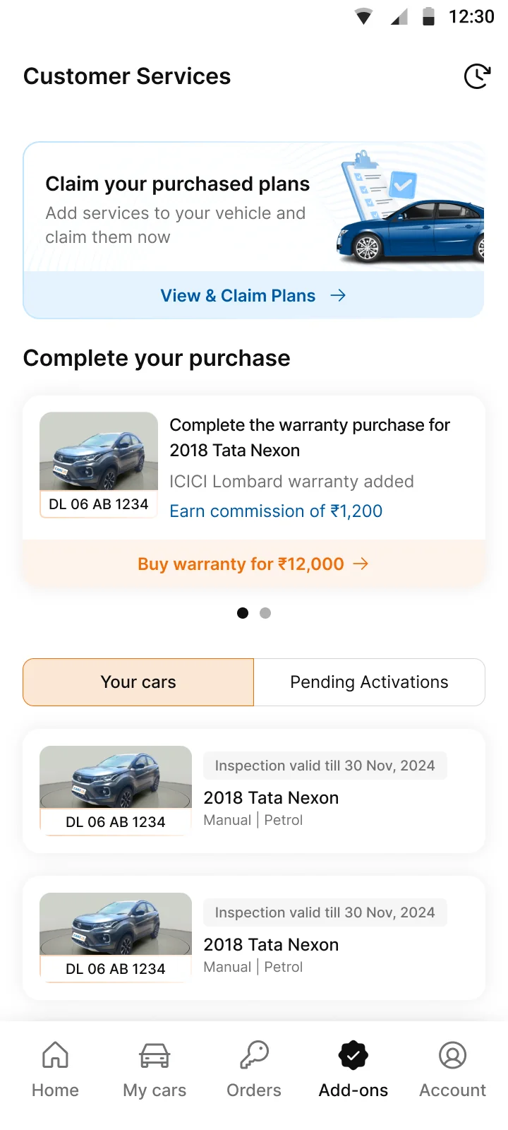 Pending Activations. Cars with a unit assigned but no active policy yet.