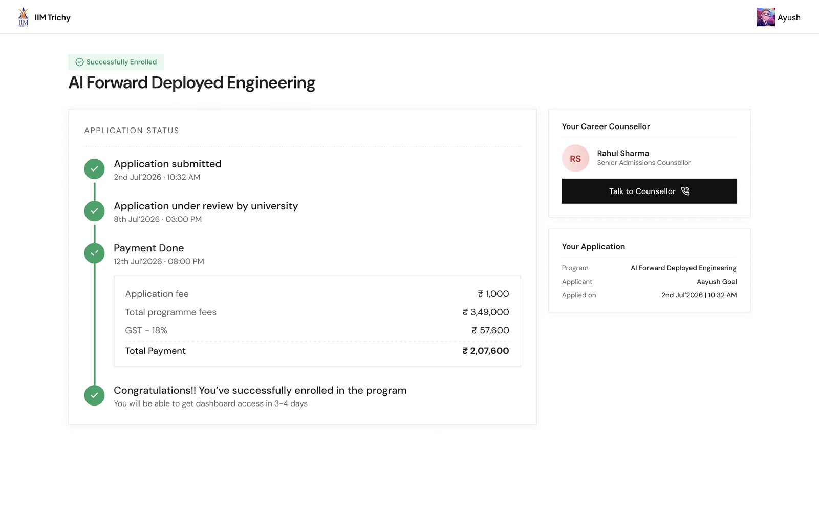 Enrolled, desktop