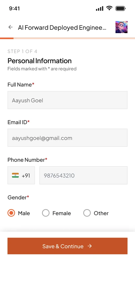 Personal information, mobile