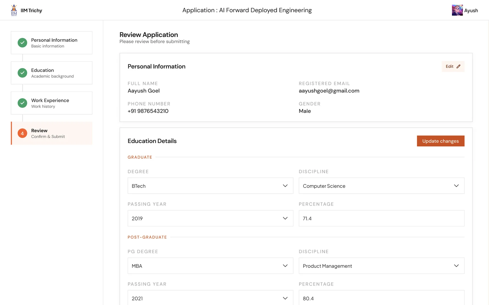 Review application, desktop